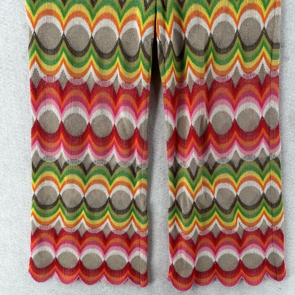 Trina Turk 70s Flare Woven Hippie Hipster Bell Bottom Pants Womens 6 Festival - Picture 6 of 13